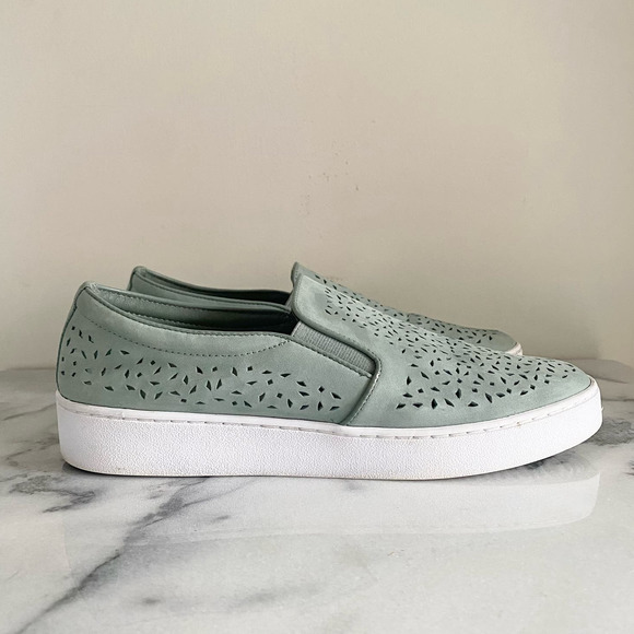 Vionic Splendid Midi Perforated Nubuck Slip On Shoes Mint Green Size 8.5 Comfort - Picture 7 of 10